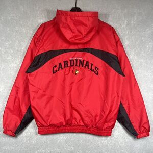 Red Oak St Louis Cardinals Baseball Jacket Men’s Medium Red Lined Zip Up Hoodie